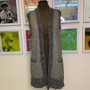 Roots Longline Knit Vest with Pockets